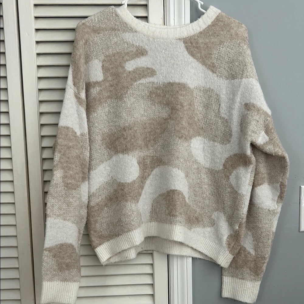 Cozy Beige and Cream Sweater